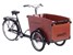 Svart-trehjulig cykel med låda