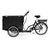 Svart trehjulig cykel med låda